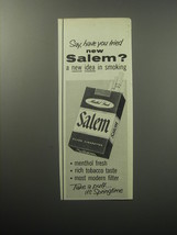 1957 Salem Cigarettes Ad - Say, have you tried new Salem? - £14.57 GBP