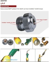 Adaptor CGA600 to 716-28UNF for Braze Welding Torch MAPP Propane Gas Torch - £16.75 GBP