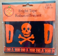 Pirate Skull Crossbones-DEAD END-Fright Caution Tape-Halloween Decoration Prop-B - £2.25 GBP