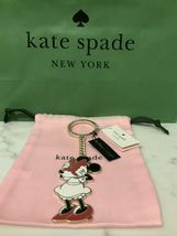 NWT Kate Spade New York X Minnie Mouse Disney Bag Charm Keychain Chain Fob - £46.36 GBP