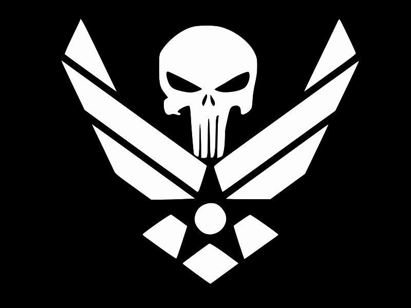 AIRFORCE PUNISHER VETERAN Vinyl Decal Car Truck Sticker free shipping