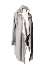 Juicy Couture Hooded Open Cardigan Glitter Sweatshirt Sz M Gray Silver L... - $17.09