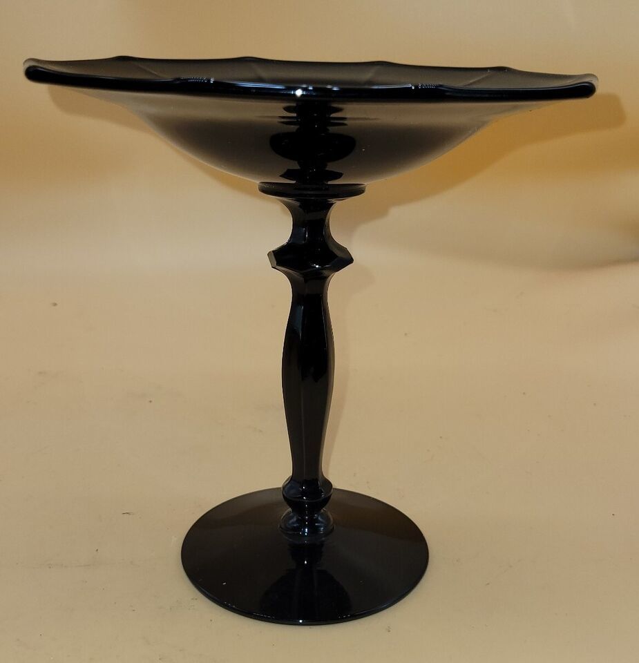 Primary image for Cambridge Glass Compote Black Amethyst Vintage