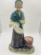 American Fish Vendor Gort Fine China Company Woman Fish Basket Antique Figurine - £29.25 GBP