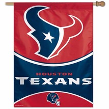 Houston Texans NFL 27 x 37 Vertical Hanging Wall Flag Helmet Logo Bar Banner - $19.99