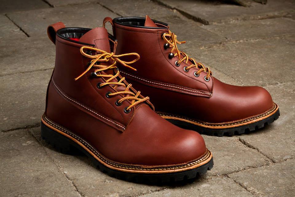 NEW Handmade men genuine leather boots, Men brown ankle high safety leather boot