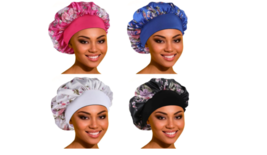Satin Bonnet Hair Bonnet for Sleeping Large Silk Bonnets (3-4-6) Packs - $298.75 MXN+