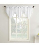 No. 918 Erica Crushed Voile Ascot Beaded Sheer Rod Pocket Curtain Valance - $38.60