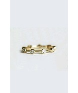 Bague De Mariage En Moissanite 1CT Plaquée Or Jaune 14k Empilable Éternité - $110.36 CAD