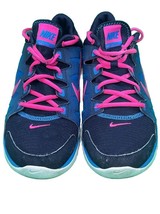 NIKE Sz 11 Flex Supreme Blue/Pink Running Cross Training Athletic Sneake... - $18.70