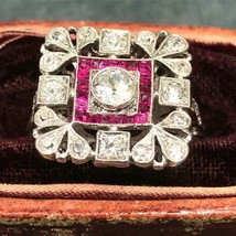 Bezel Set Filigree Ring, Floral Inspire Wedding Ring, Art deco Engagemen... - £156.59 GBP