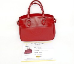 Authentic Louis Vuitton Passy Hand Bag Red Leather - £622.24 GBP