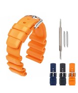 HIRSCH Extreme Premium Caoutchouc Watch Strap - Orange - L - 20mm - $149.01 CAD