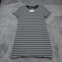 Dip Dress Womens XL Black and White Striped Knit Short Sleeve Shirt Outfit - £20.32 GBP