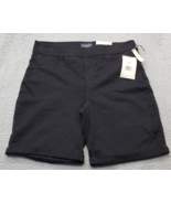 NYDJ Pull On Shorts Women&#39;s 12 Black Fit Is Everything Elastic Waist Rol... - $40.33 CAD