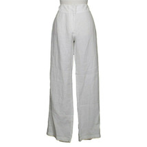 EILEEN FISHER White Heavy Linen Wide Trouser Pants 12P - $99.99