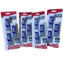 Pentel Hi-Polymer 3 pack Erasers Non Abrasive Latex Free Lot Of 4 pks (12 Total) - £6.57 GBP
