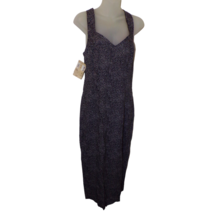 NWT Vintage 90&#39;s ELISSE Criss-Cross Back Long Dress Polka Dot Rayon sz 9/10 - £27.37 GBP