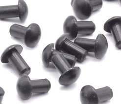 5/32&quot; Round Mini Rubber Push-In Feet 5/16&quot; OD 1/8&quot; Height Variable Pack Sizes - £7.69 GBP+