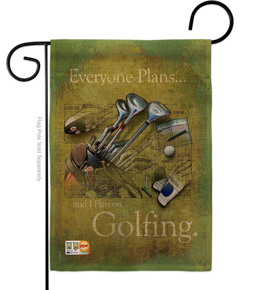 Primary image for Plan To Golf Burlap - Impressions Decorative Garden Flag G159061-DB