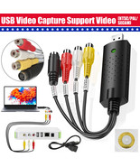 Audio Video Vhs Vcr To Dvd Converter Usb 2.0 Capture Card Adapter Digita... - £15.84 GBP