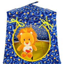 Royal Blue Toy Play Pop Up Doll Tent, 2 Sleeping Bags, Sparkling Star Print  - £19.62 GBP