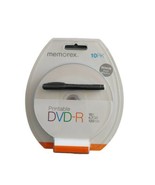 Memorex Printable DVD-R 10 Pack with DVD Marker 16X 4.7 GB 120 Min - New! - $180.56 MXN