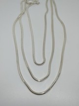 Milor Italy Sterling Silver Layered Snake Chain Necklace Set 3mm - £86.52 GBP