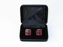 Mens Cufflinks by Vitorofolo for French Cuff Shirt V39-1 silver Plated,Stoned image 2