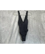 Women&#39;s Plunge Textured One Piece Swimsuit - Sea Angel - Black - M - £27.51 GBP