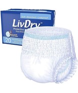 LIVDRY ADULT PROTECTIVE UNDERWEAR, EXTRA ABSORBENCY, SIZE S 28&quot;-38&quot; 4 pa... - $71.24