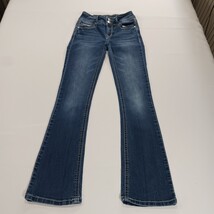 Wallflower Women’s Blue Denim Bootcut Luscious Curvy Fit Jeans Size 0 (22×30) image 15
