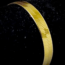 AEU# Exquisite JCM 7” Reversible Gold Vermeil Bracelet - £70.26 GBP