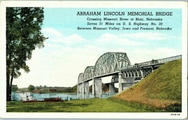 Bridges Postcard Abraham Lincoln Memorial Bridge Blair Nebraska  - £11.90 GBP