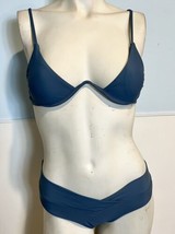 Shein Blue with Underwire Top Two Piece Bikini Size M - £7.44 GBP