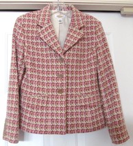 Talbots Jacket Coat Wool Blend 3-BUTTON Woven Look Women&#39;s 2 - £23.24 GBP
