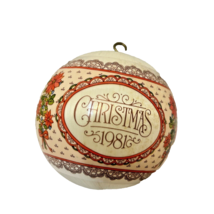 Vintage 1981 Hallmark Satin Ball Grandmother Christmas Tree Ornament 3&quot; - £6.92 GBP