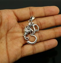 Stunning 925 sterling silver blessing Aum Ganesha pendant/locket jewelry... - $39.59