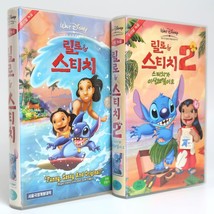 Lilo &amp; Stitch 1 + 2 Set (2002/2005) Disney Korean VHS [NTSC] Korea Dubbed - £39.33 GBP