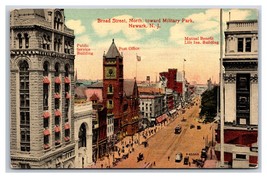 Broad Street View to Military Park Newark New Jersey NJ Unused DB Postcard W11 - £2.93 GBP