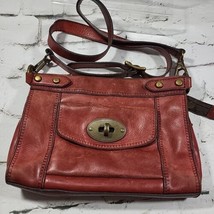 FOSSIL Maddox Burgandy/Wine Leather Small Crossbody Bag Purse - £54.50 GBP