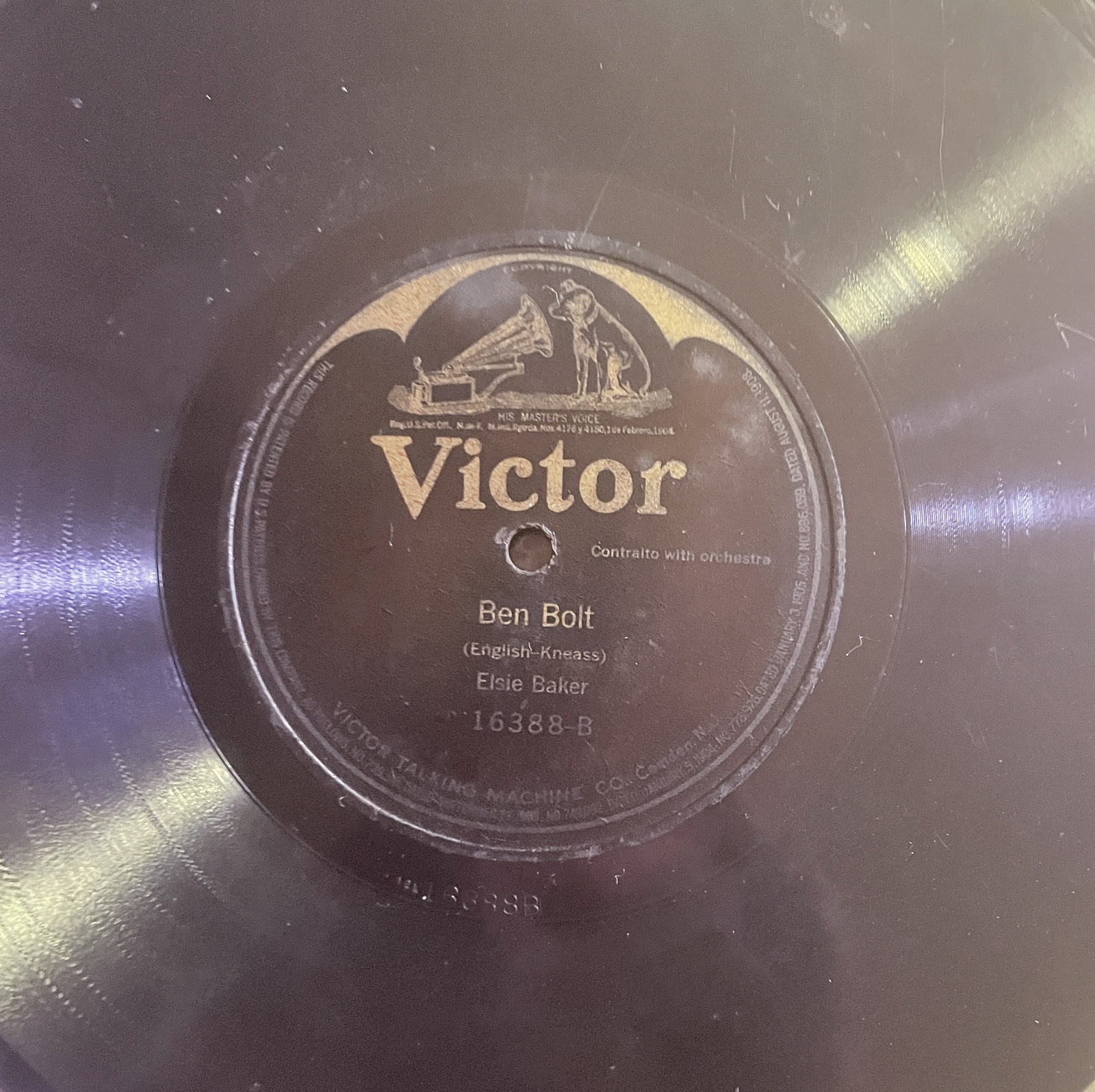 Elsie Baker 78rpm, Annie Laurie &amp; Ben Bolt, G+ Shellac Record 1908-1912 ... - $10.99