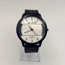 LHAU LIAN FA Silver Dial Black Silicon Band Men’s Watch Working New Battery - €10,17 EUR