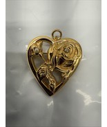 Vtg Beta Sigma Phi Gold Tone Pin Order Of The Rose Heart Pendant Pearl B... - €21,35 EUR