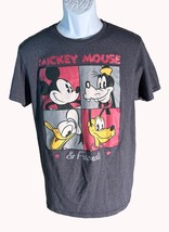 Disney Mickey Mouse Short Sleeve Pull-Over T-Shirt Gray Medium - €4,20 EUR