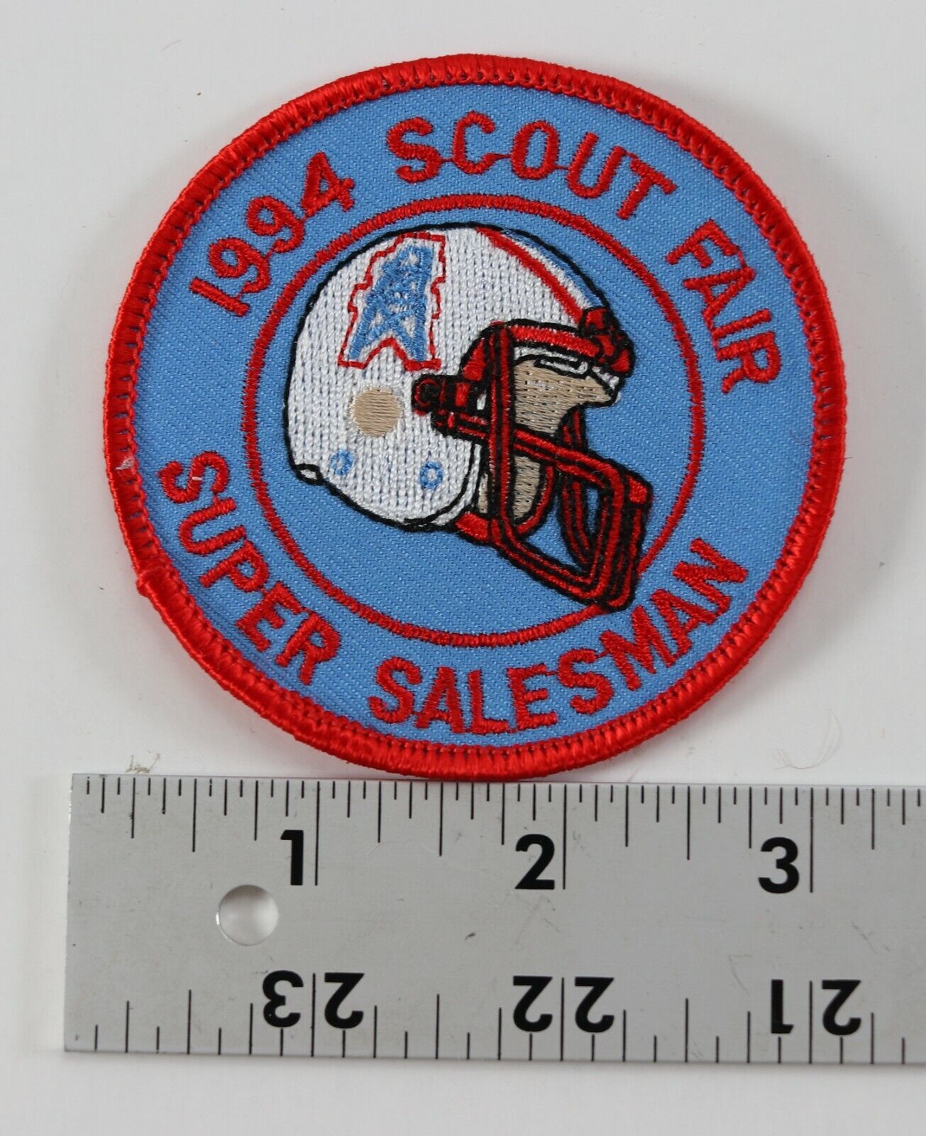 Vintage 1994 SHAC Houston Oilers Super Salesman Fair Boy Scouts BSA Camp Patch Item image 4