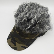 Adult Camouflage Hat Creative Wig Baseball Cap Cotton Visor Sports Cap - $16.00