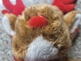 Ty Beanie Buddies Roxie The Christmas Holiday Reindeer With Red Nose - £27.53 GBP