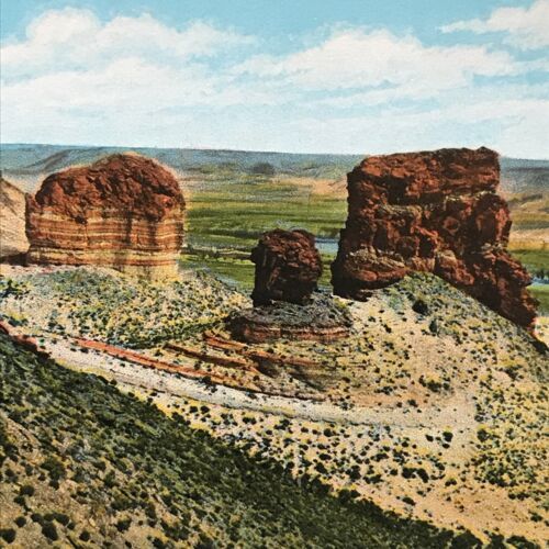Primary image for 1920s Union Pacific Railroad UP Teakettle Giant's Thumb Castle Rock WY Postcard