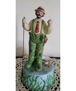 Vintage Emmett Kelly Jr. Clown Figurine Music Box &quot;With A Little Bit of ... - £47.08 GBP
